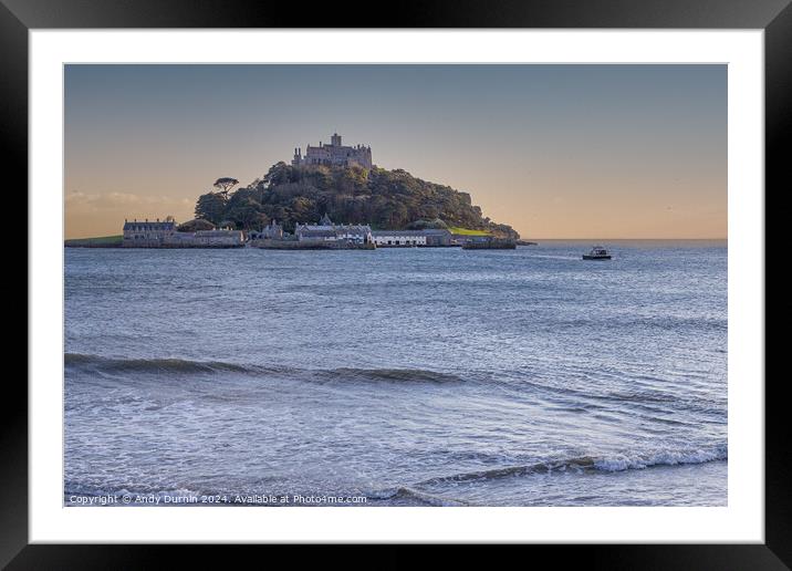 St Michael's Mount Water Taxi Framed Mounted Print by Andy Durnin