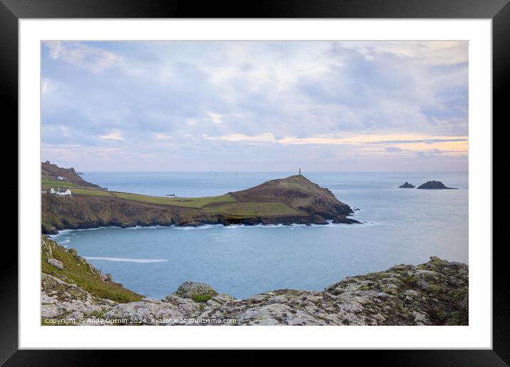 Cape Cornwall From Kenidjack Framed Mounted Print by Andy Durnin