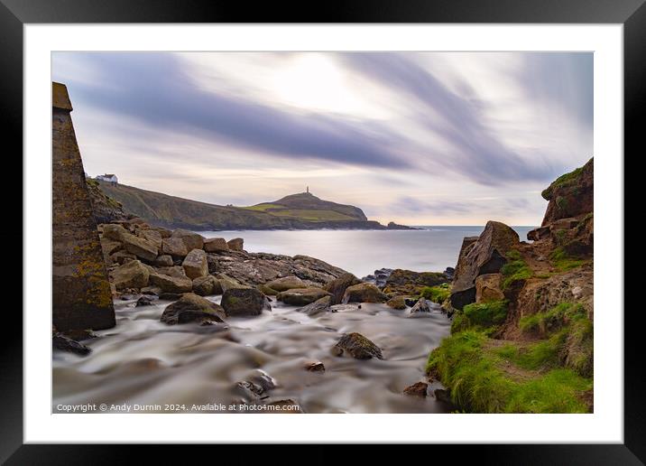 cape Cornwall from Kenidjack Valley Framed Mounted Print by Andy Durnin