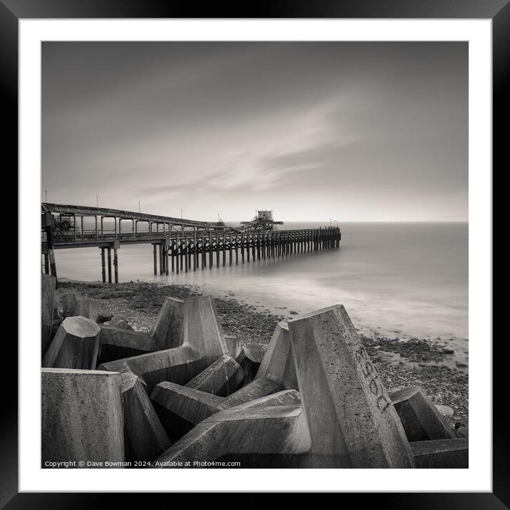 Raynes Jetty Framed Mounted Print by Dave Bowman