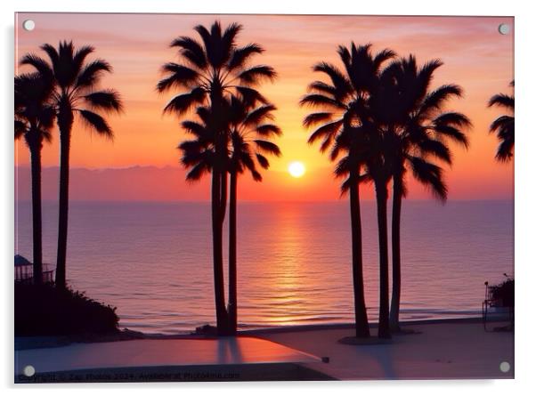 Sunrise Marbella  Acrylic by Zap Photos