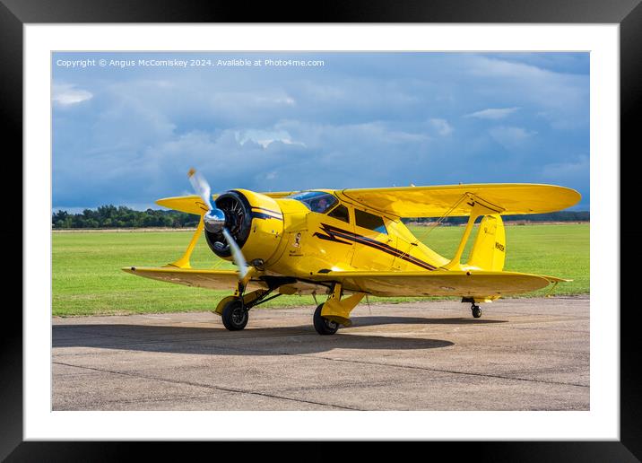 Beech D17S Staggerwing biplane N9405H Framed Mounted Print by Angus McComiskey