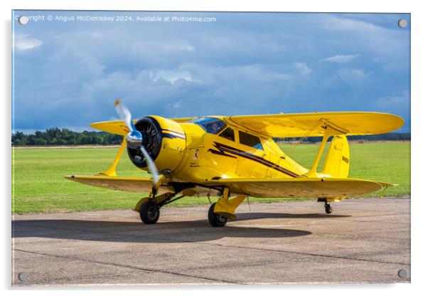 Beech D17S Staggerwing biplane N9405H Acrylic by Angus McComiskey