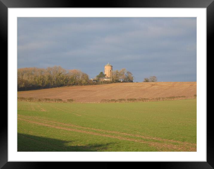 The Water Tower on Rivey Hill Framed Mounted Print by Simon Hill