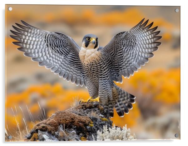 Peregrine falcon Acrylic by T2 