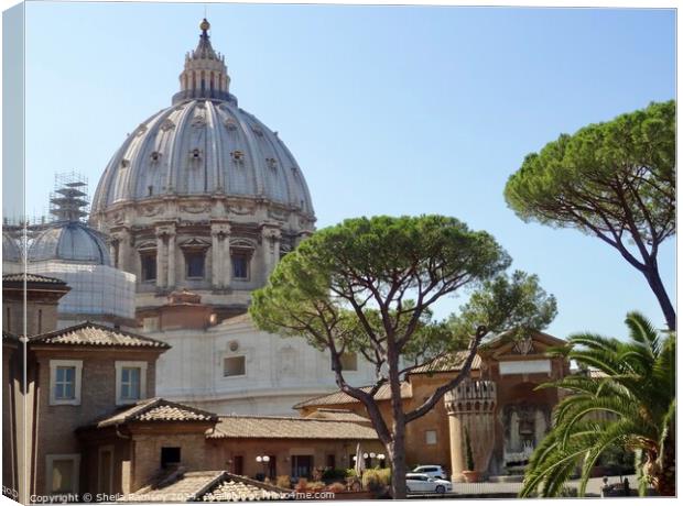 The Dome Of St Peter's Rome Canvas Print by Sheila Ramsey