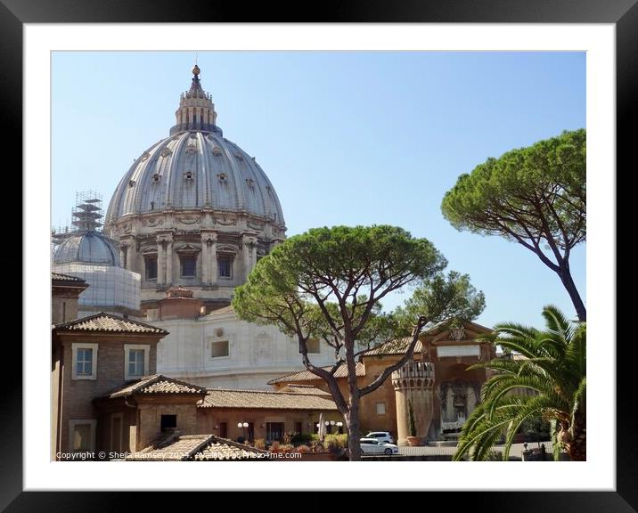 The Dome Of St Peter's Rome Framed Mounted Print by Sheila Ramsey