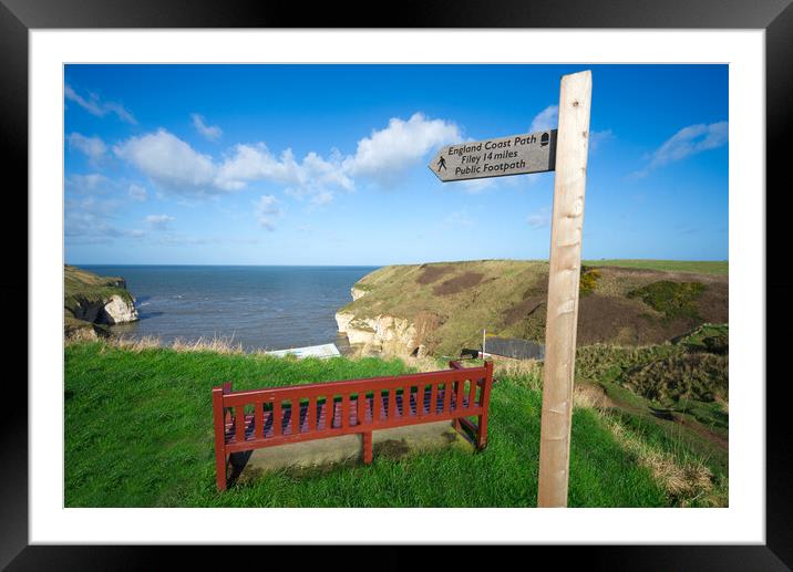 Flamborough North Landing  Framed Mounted Print by Alison Chambers
