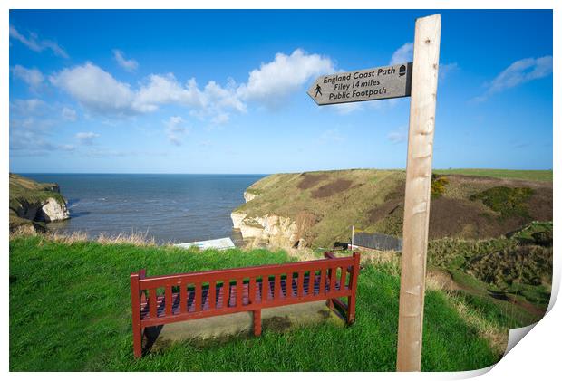 Flamborough North Landing  Print by Alison Chambers