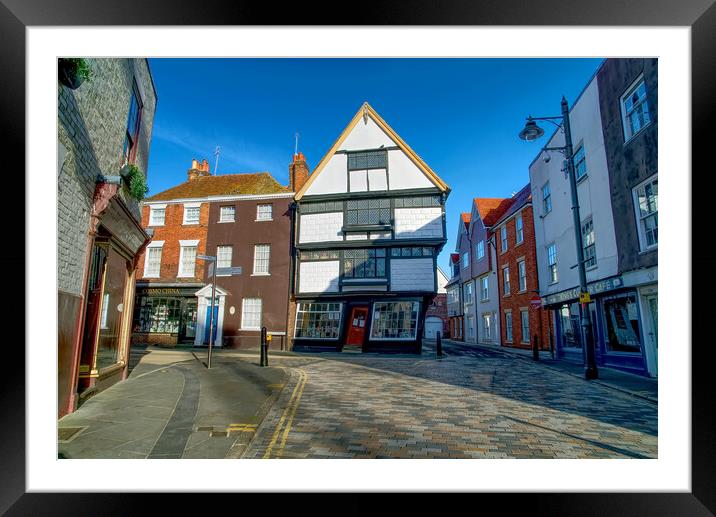 Crooked House Canterbury Framed Mounted Print by Alison Chambers