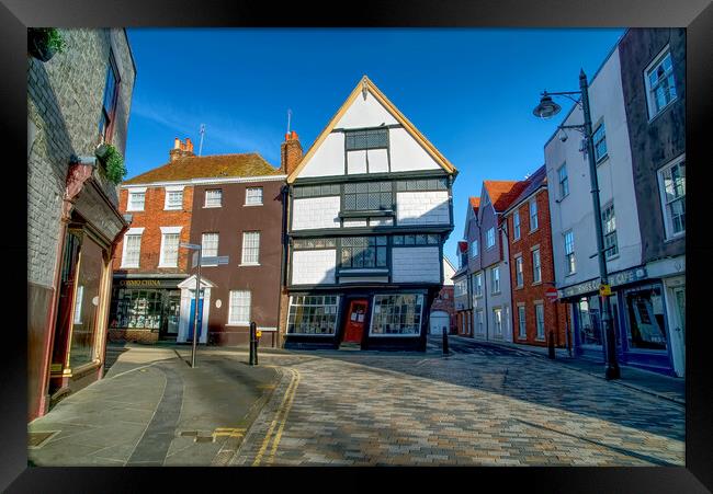 Crooked House Canterbury Framed Print by Alison Chambers