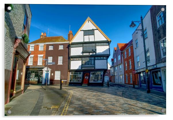 Crooked House Canterbury Acrylic by Alison Chambers
