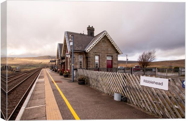 Ribblehead Train Station Canvas Print by Apollo Aerial Photography
