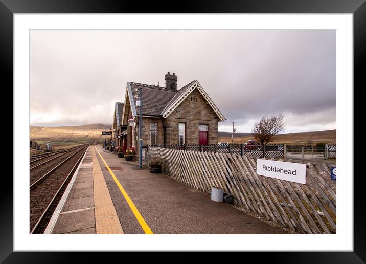 Ribblehead Train Station Framed Mounted Print by Apollo Aerial Photography