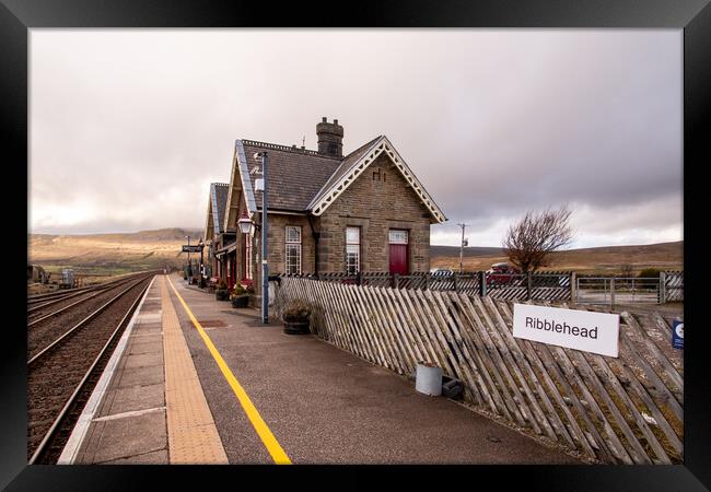 Ribblehead Train Station Framed Print by Apollo Aerial Photography