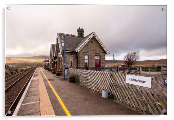 Ribblehead Train Station Acrylic by Apollo Aerial Photography