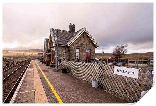 Ribblehead Train Station Print by Apollo Aerial Photography