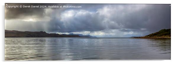 A Moody Morning At Loch Brittle, Isle of Skye (panoramic) Acrylic by Derek Daniel