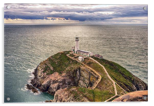 South Stack Lighthouse, Anglesey Acrylic by Derek Daniel
