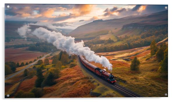 Britain's most scenic railway Journeys Acrylic by T2 
