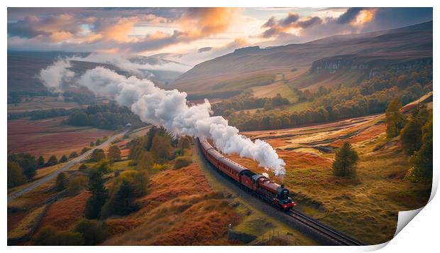Britain's most scenic railway Journeys Print by T2 