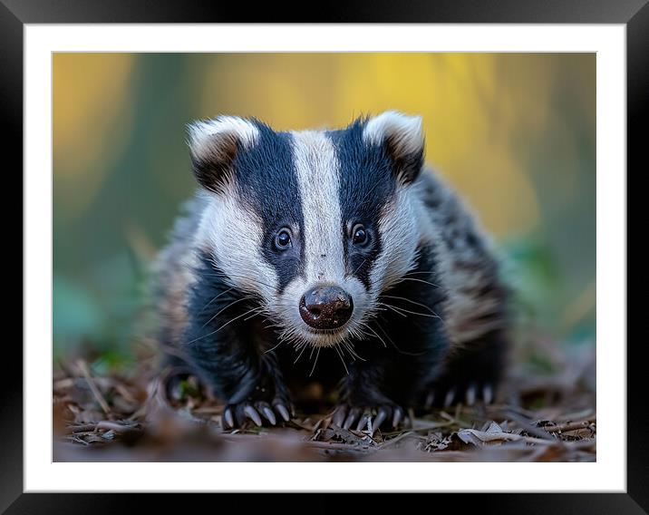 British Badger Framed Mounted Print by Steve Smith