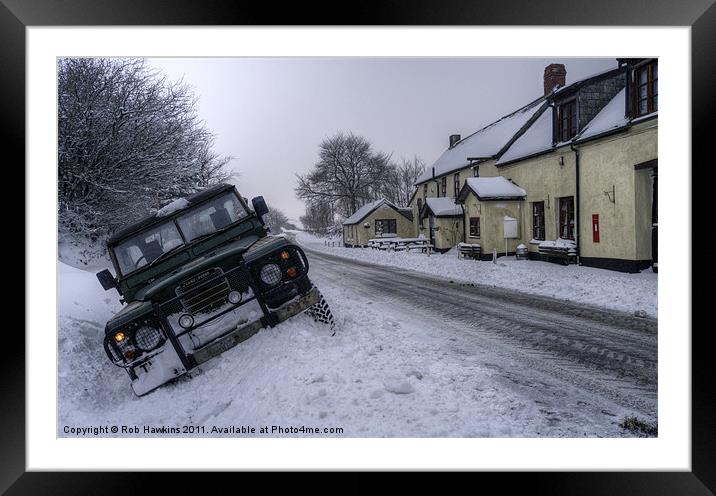 Landy in the Ditch Framed Mounted Print by Rob Hawkins
