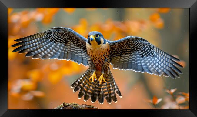 Peregrine falcon Framed Print by T2 