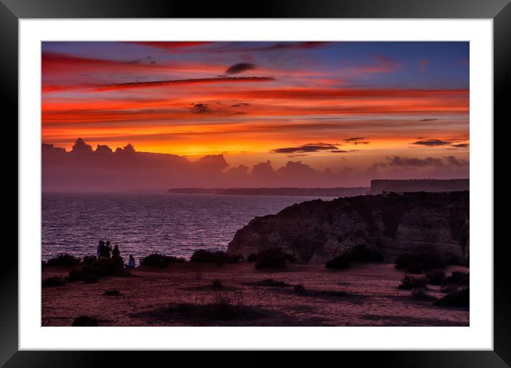 Algarve Coast At Sunset In Southern Portugal Framed Mounted Print by Artur Bogacki