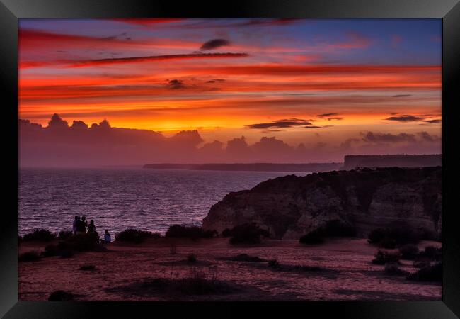 Algarve Coast At Sunset In Southern Portugal Framed Print by Artur Bogacki