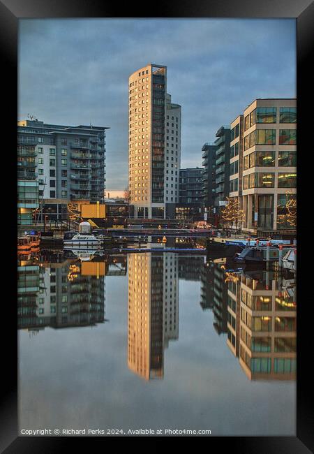 Leeds Dock Reflections Framed Print by Richard Perks