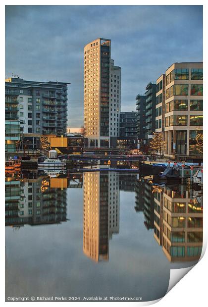 Leeds Dock Reflections Print by Richard Perks