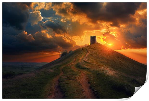 Glastonbury Tor Print by Picture Wizard