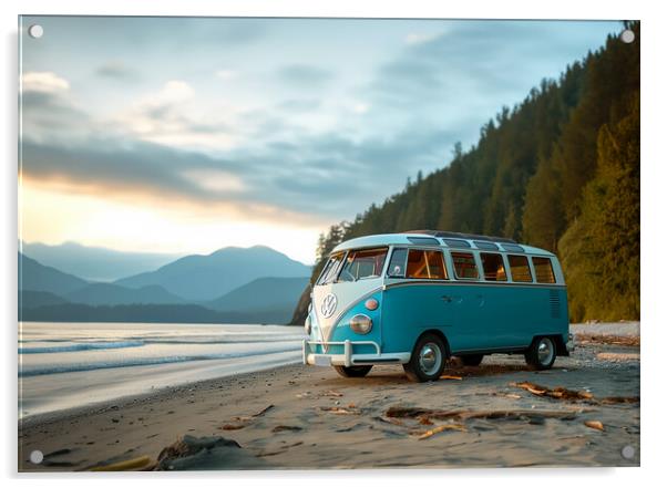 VW Wild Camping Acrylic by Picture Wizard