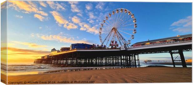 Central Pier and Big Wheel Canvas Print by Michele Davis