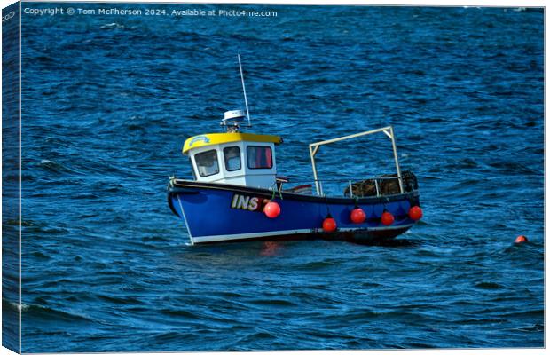 Lobster Fishing Boat Burghead Canvas Print by Tom McPherson