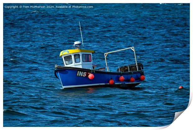 Lobster Fishing Boat Burghead Print by Tom McPherson