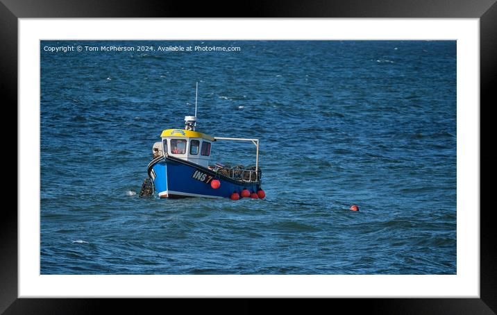 Lobster Fishing Boat Burghead Framed Mounted Print by Tom McPherson