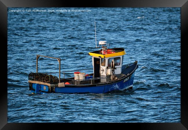 Lobster Fishing Boat Burghead Framed Print by Tom McPherson