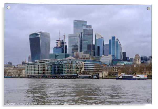 City Of London Acrylic by Paul Chambers