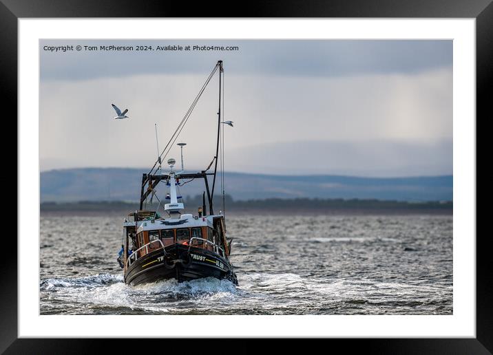 Burghead Fishing Boat 'Trust' Framed Mounted Print by Tom McPherson