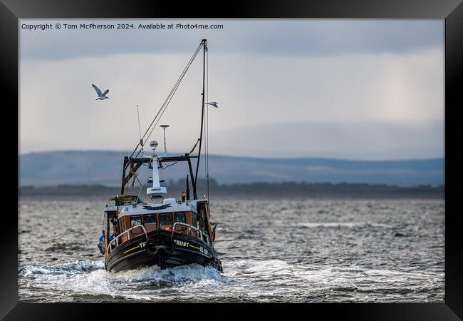 Burghead Fishing Boat 'Trust' Framed Print by Tom McPherson