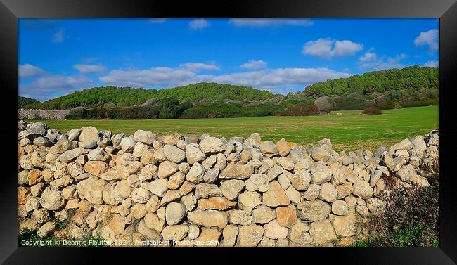 San Adeodato Field Panorama Menorca Framed Print by Deanne Flouton