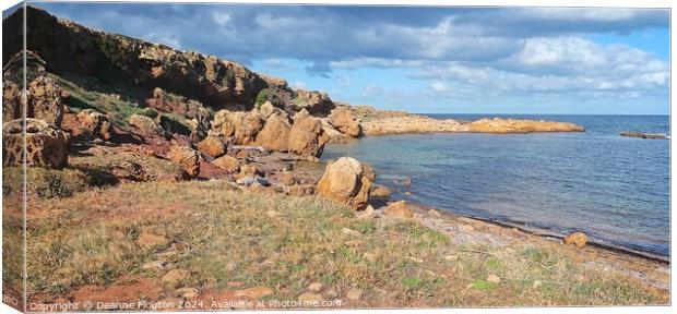 Rocky landscape Menorca Canvas Print by Deanne Flouton