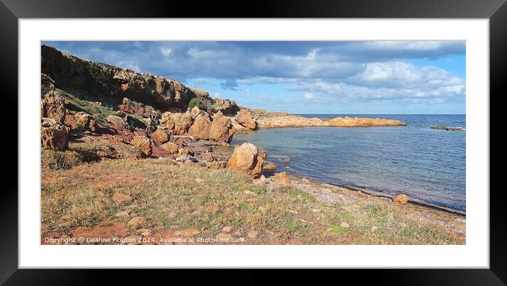 Rocky landscape Menorca Framed Mounted Print by Deanne Flouton