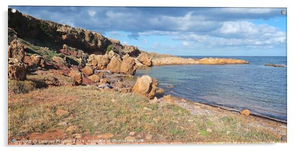 Rocky landscape Menorca Acrylic by Deanne Flouton