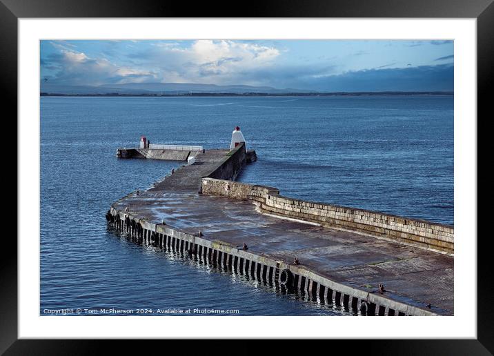 Burghead Harbour North Pier Framed Mounted Print by Tom McPherson