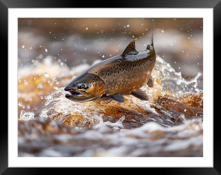 Atlantic Salmon Framed Mounted Print by Steve Smith