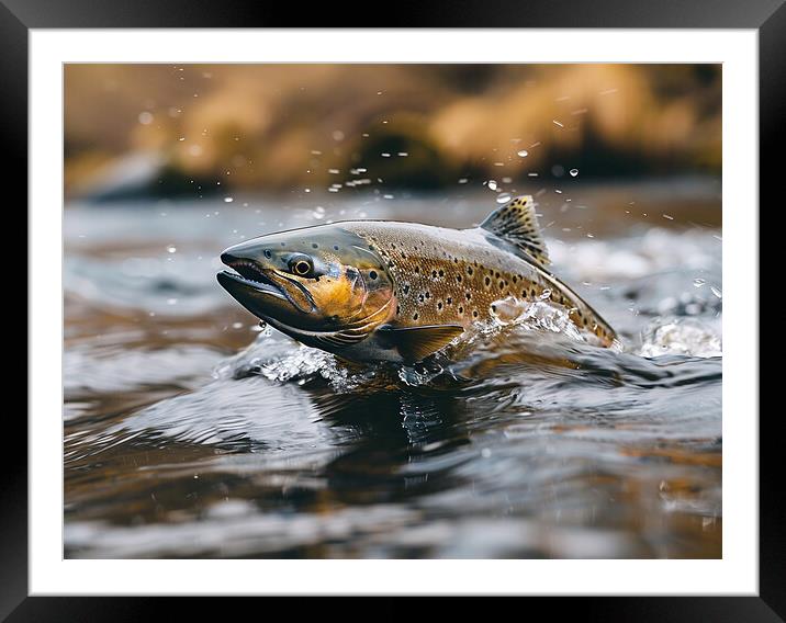 Atlantic Salmon Framed Mounted Print by Steve Smith
