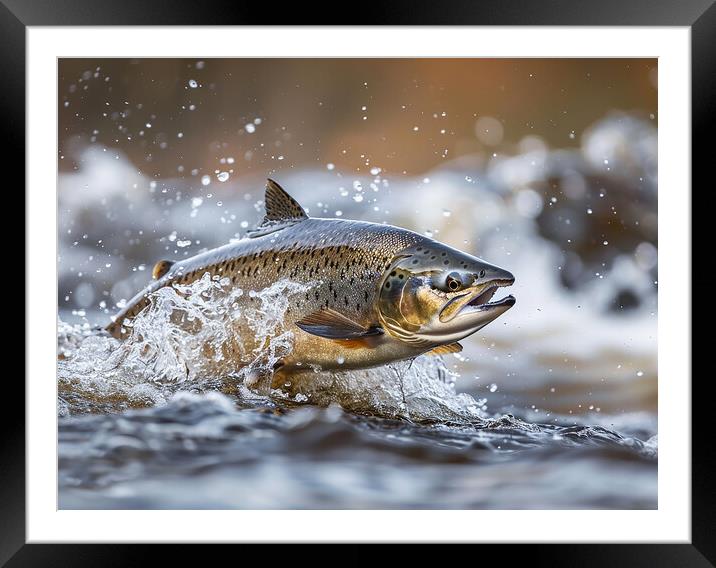 Atlantic Salmon Framed Mounted Print by Steve Smith
